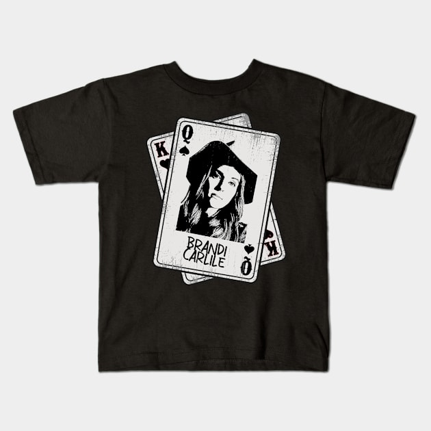 Retro Brandi Carlile Card Style Kids T-Shirt by Slepet Anis